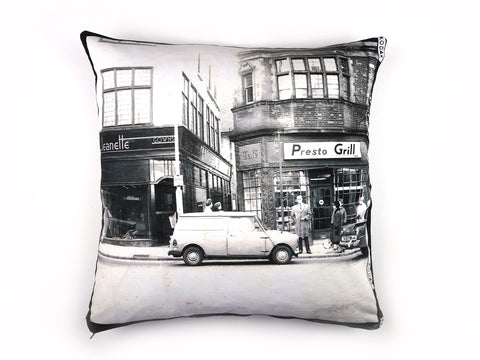 Vintage photo print handmade cushion