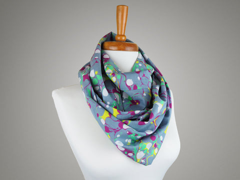 Handmade scarf in marble print fabric