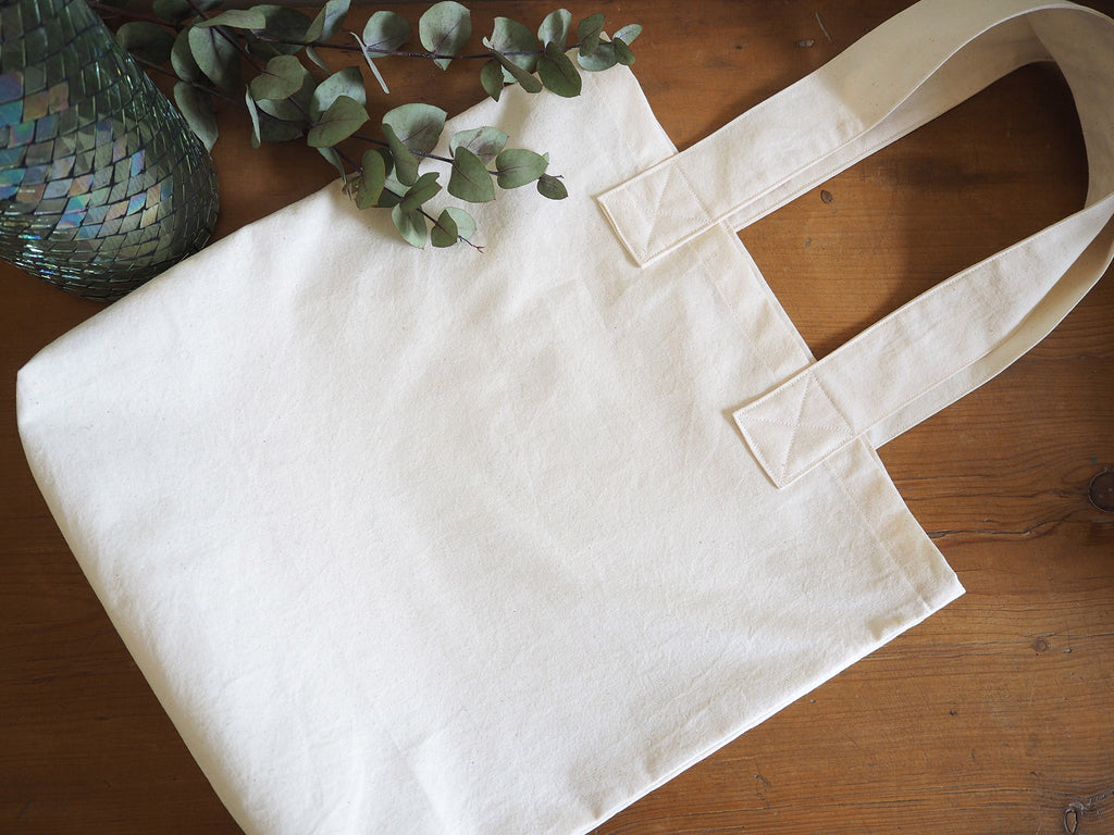 Handmade reusable cotton shopping bag