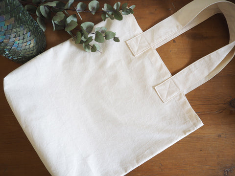 Handmade reusable cotton shopping bag